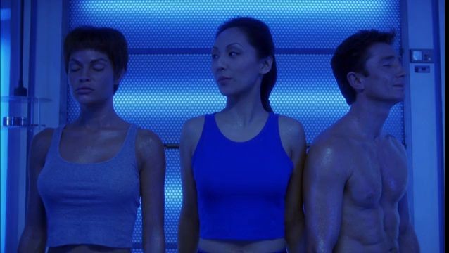 Jolene Blalock nude Linda Park nude tits and ass in sex scene Star Trek Enterprise 2003 2005