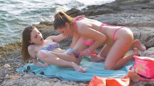 Babes Ally Breelsen And Victoria Traveler Love Spending Time On The Beach In Tan Lines