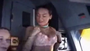 Stewardess strips for crew in flight