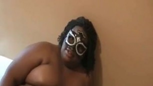 Fat black big beautiful woman (bbw) goes naughty and nude