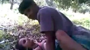 Hot indian couple fuck outside