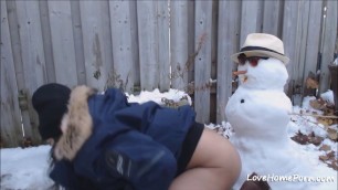 Teen gets fucked by snowman Amateur Masturbation LoveHomePorn