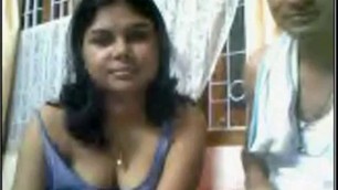 Desi couple giving a show on webcam