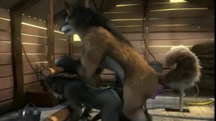 WOLF WITH HORSE COCK fucking porn (GAY FURRY YIFF)