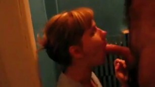 Miss Isakina porch blowjob. Cum in mouth