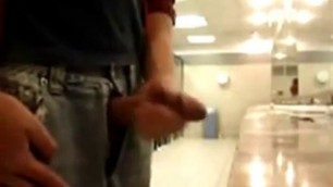 Bigcockflasher - Caught wanking in public restroom