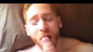 Sexy Ginger Swallows Two Hung Loads