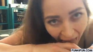 Seductive US Teen Flaunts Her Amazing Body And Blows A POV Cock