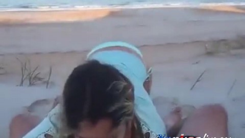 Blowjob, Fuck and Facial On The Beach