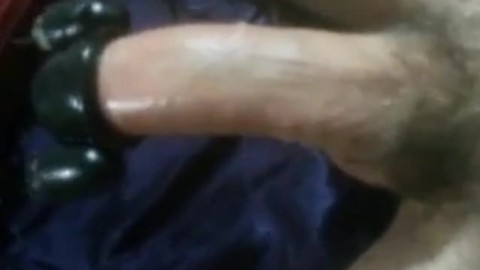 Uncut cock cums with trinity vibes cock head vibrator