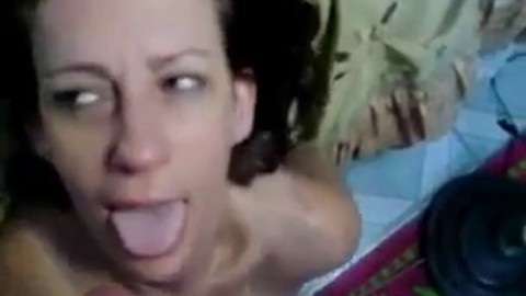 Cum in her mouth and she spits it out