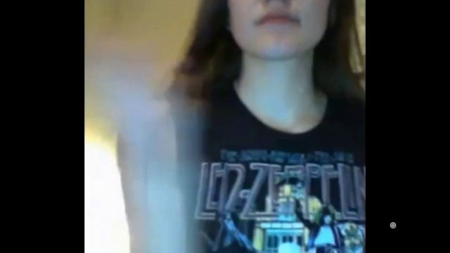 shy brunette 1st time masturbating on cam