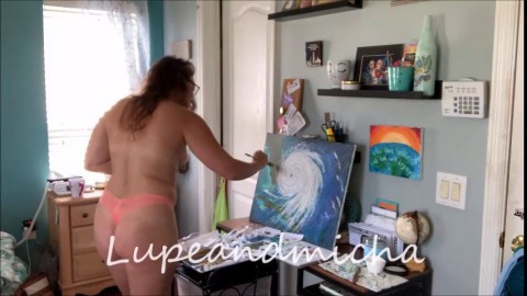 Wife Paint Beautiful Picture in the Nude