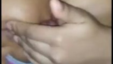 Black teen with pretty titties wasn't prepared for cumshot