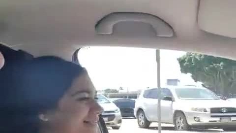 flashing huge tits driving