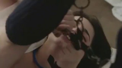 Schoolgirl Kylie tied and fucked and swallowing cum