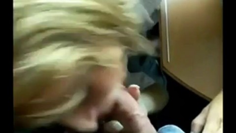Geile blonde MILF hat Sex im Zug
