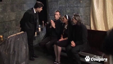 Horny Nuns Cut Loose And Have A Crazy Anal Orgy In Church, Forgetta4ble -  PeekVids