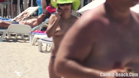 Big Boobs Topless Horny Bikini teens beach Voyeur SpyCam Video HD