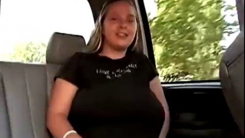 Amateur with huge natural tits rides a big cock