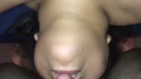 My horny ex sucks my balls and tells me to fuck her mouth