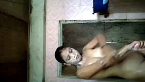 indonesian babe masturbating in shower