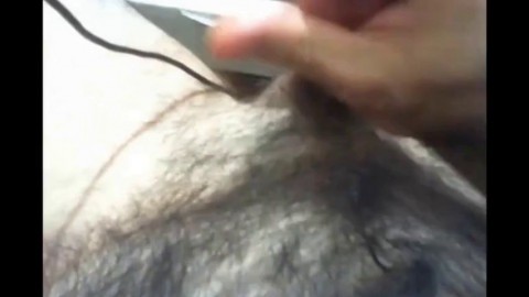 Extremely hairy dude with hairy back