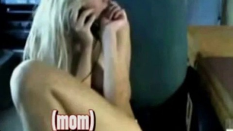 Masturbating girl gets caught by her mommy