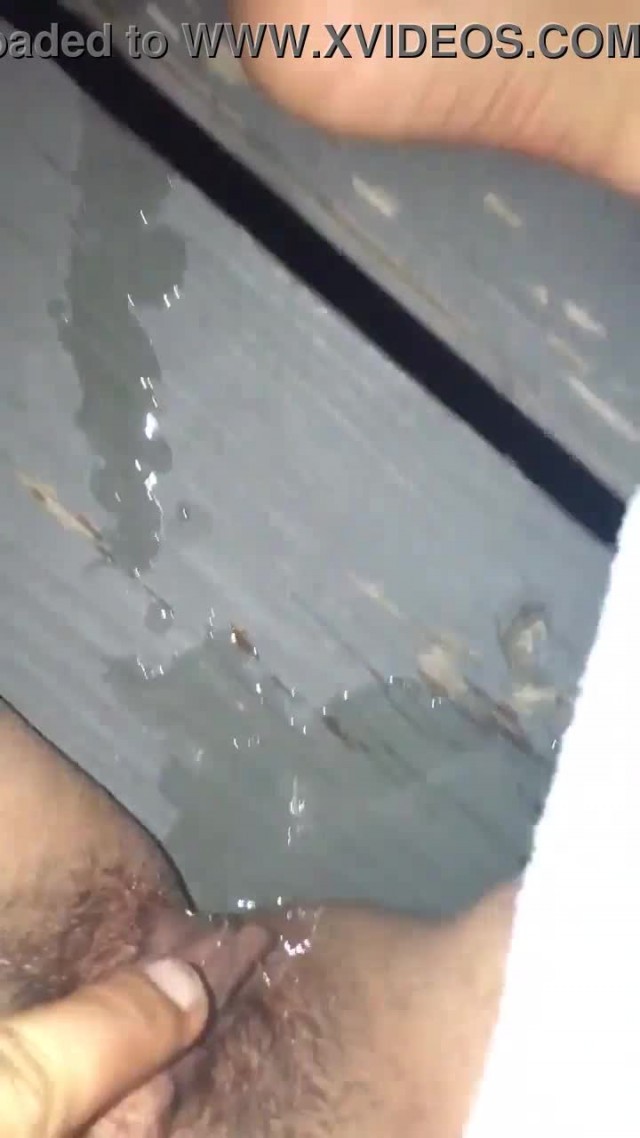Outside pussy exposed pissing