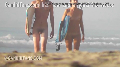 Public exhibitionist girlfriend on the beach naked in outside showing her young body!