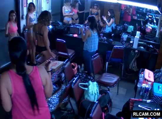 strip club dressing room cam Pretty strippers getting ready - SpyCam