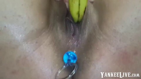Amateur Milf Squirting Fucking A Banana With Anal Beads 3 Sluts Who Want To Fuck