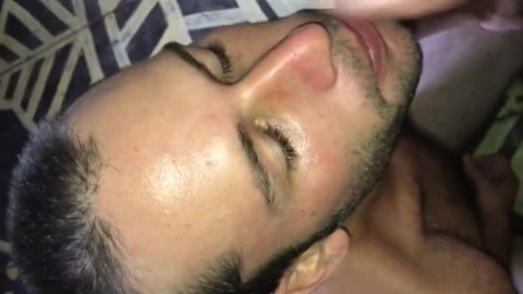 Sucking a big latin cock