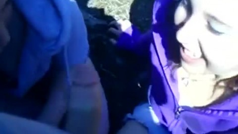 Babes Sucking Cock Cum - Real amateur video of 2 girls sucking guy's cock outdoor and in shock by  his huge cumshot., Quarden - PeekVids