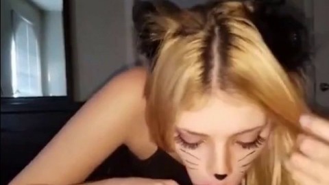 Kitty works for cum