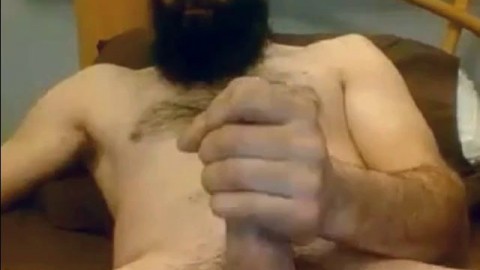 Bearded Str8 Daddy cums on cam #66