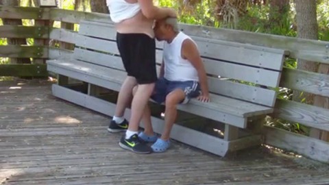 older gays have sex in public park