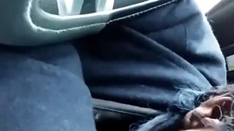 Deepthroat gumjob in car with cum swallowed throatpie