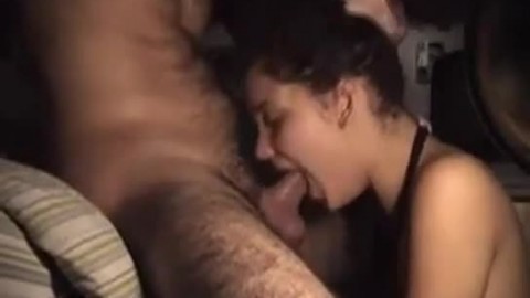 Curly babe with beautiful face is deepthroating until she starts gagging