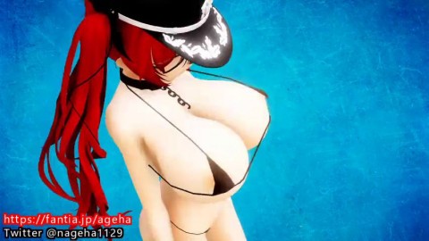 3d hentai bikini busty girl dance