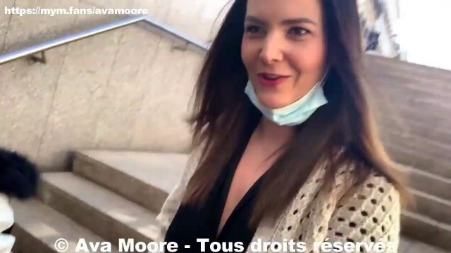 Ava Moore - On suce un étudiant dans les toilettes d'un parc à Lyon avec Luna Rival - PORNO REALITE