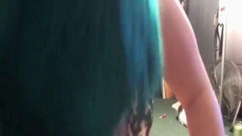 Emo girl sucking and cum swallow