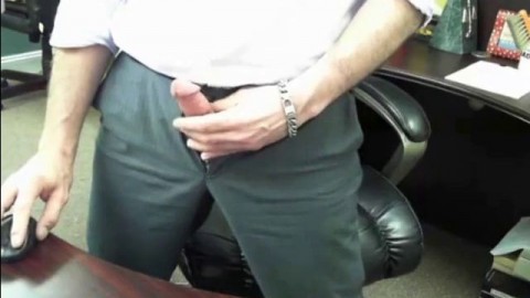 Boss Daddy's Cock is out at work
