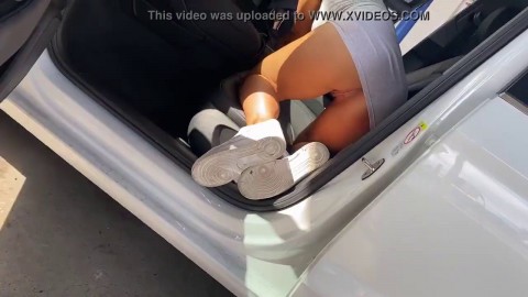 Wife public flashing car wash vacuum Instagram hollymarie