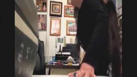Bitch fucked on the principal's desk