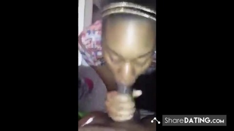 BUSSIN NUT IN HER MOUTH