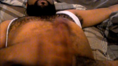 Me showing off Hairy Chest and Belly while Jerking Off