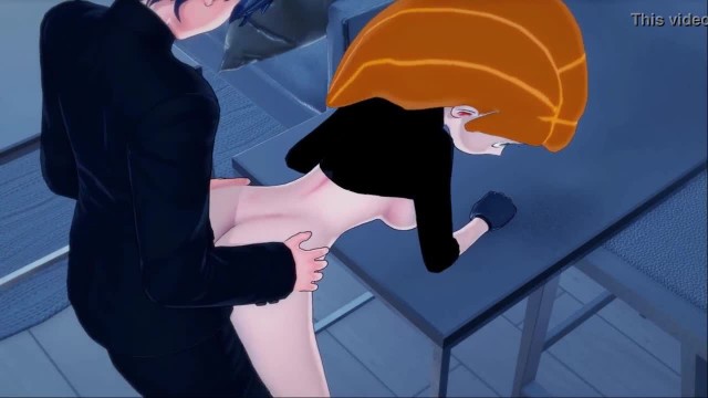 Kim Possible sucks dick before getting fucked on a table.