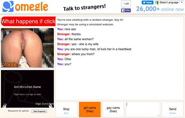 man flaunts wife on omegle, Branda Adult Picture