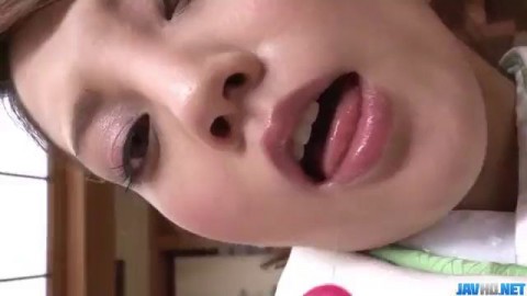 Horny Rei Mizuna loves touching her moist vagina
